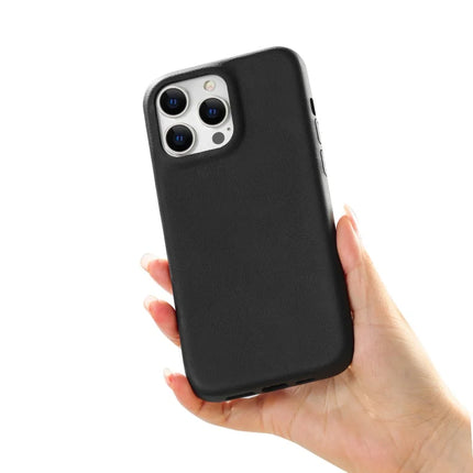 For iPhone 16 Pro Max Case Skin-Touch Lambskin Texture PU Leather + PET Phone Cover