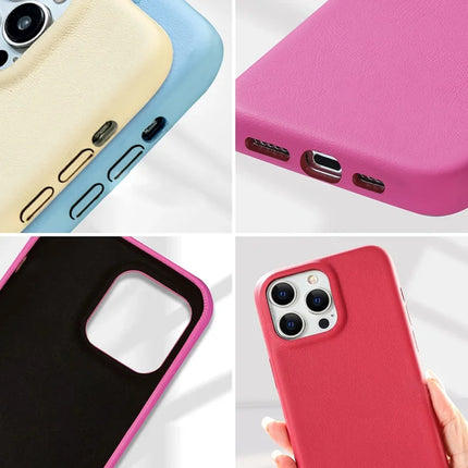 For iPhone 16 Pro Max Case Skin-Touch Lambskin Texture PU Leather + PET Phone Cover