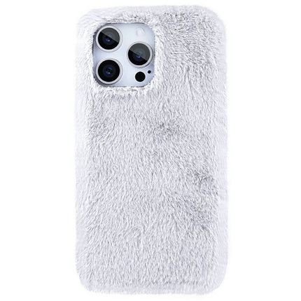 For iPhone 16 Pro Case Jade Fox Velvet Leather + PET Phone Protective Cover - Grey