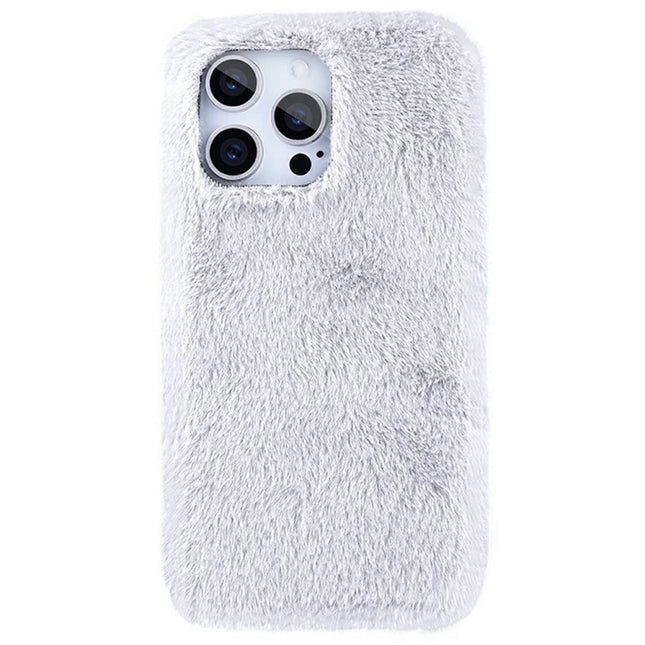 For iPhone 16 Pro Case Jade Fox Velvet Leather + PET Phone Protective Cover - Grey