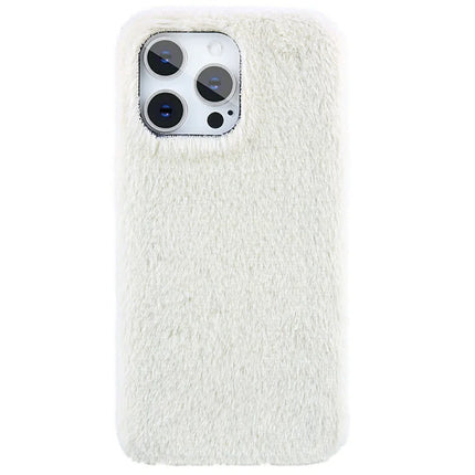 For iPhone 16 Pro Case Jade Fox Velvet Leather + PET Phone Protective Cover - White