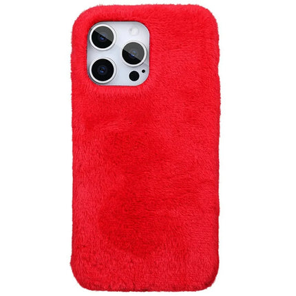 For iPhone 16 Pro Case Jade Fox Velvet Leather + PET Phone Protective Cover - Red