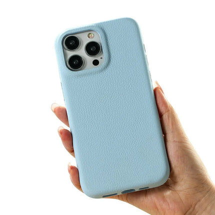 For iPhone 16 Pro Max Phone Case Skin Touch Litchi Texture Leather Coated PET Mobile Cover
