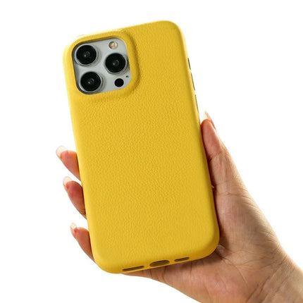 For iPhone 16 Pro Max Phone Case Skin Touch Litchi Texture Leather Coated PET Mobile Cover