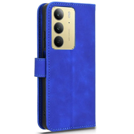 For Realme C75 Leather Case Skin Feel Anti Drop Wallet Flip Phone Cover