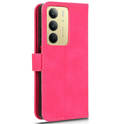 For Realme C75 Leather Case Skin Feel Anti Drop Wallet Flip Phone Cover