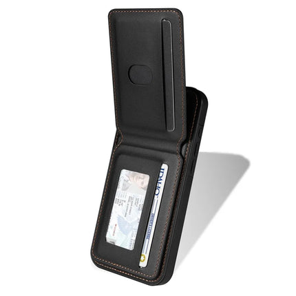 For iPhone 16 Plus Case Compatible with MagSafe Detachable Card Holder Kickstand Leather Phone Back Cover