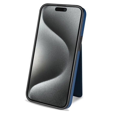 For iPhone 15 Pro Max Case Compatible with MagSafe Detachable Card Holder Kickstand Leather Phone Back Cover