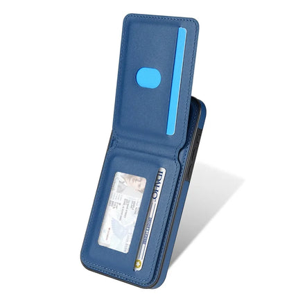 For iPhone 14 Case Compatible with MagSafe Detachable Card Holder Kickstand Leather Phone Back Cover