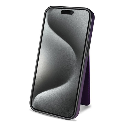 For iPhone 14 Case Compatible with MagSafe Detachable Card Holder Kickstand Leather Phone Back Cover