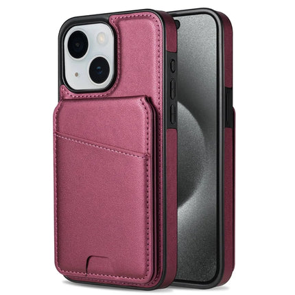 For iPhone 14 Case Compatible with MagSafe Detachable Card Holder Kickstand Leather Phone Back Cover