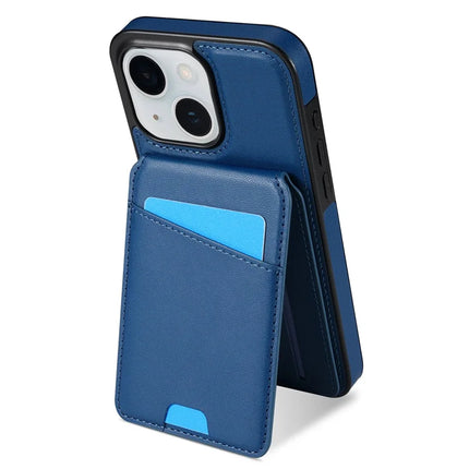 For iPhone 13 Case Compatible with MagSafe Detachable Card Holder Kickstand Leather Phone Back Cover