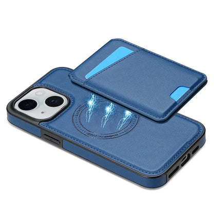For iPhone 13 Case Compatible with MagSafe Detachable Card Holder Kickstand Leather Phone Back Cover