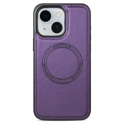 For iPhone 13 Case Compatible with MagSafe Detachable Card Holder Kickstand Leather Phone Back Cover