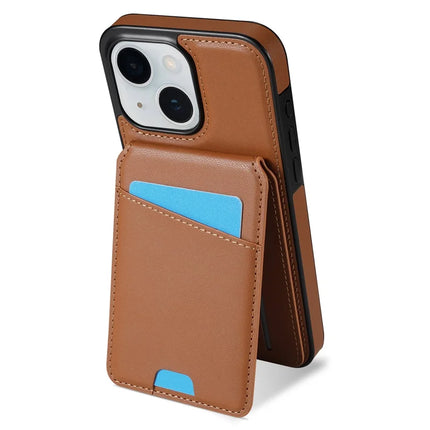 For iPhone 13 Case Compatible with MagSafe Detachable Card Holder Kickstand Leather Phone Back Cover