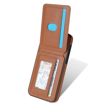 For iPhone 13 Case Compatible with MagSafe Detachable Card Holder Kickstand Leather Phone Back Cover