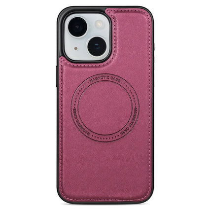 For iPhone 13 Case Compatible with MagSafe Detachable Card Holder Kickstand Leather Phone Back Cover