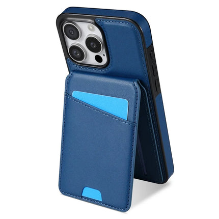 For iPhone 13 Pro Max Case Compatible with MagSafe Detachable Card Holder Kickstand Leather Phone Back Cover
