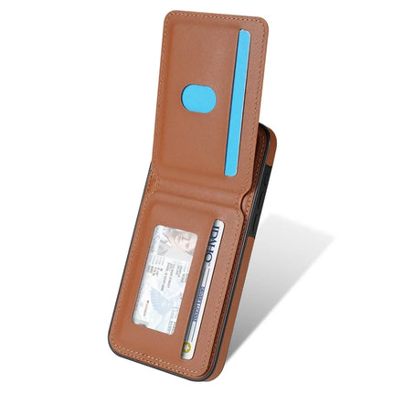 For iPhone 13 Pro Max Case Compatible with MagSafe Detachable Card Holder Kickstand Leather Phone Back Cover