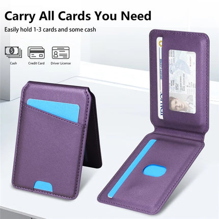 For Samsung Galaxy A55 5G Case Compatible with MagSafe Detachable Card Holder Kickstand Leather Phone Back Cover
