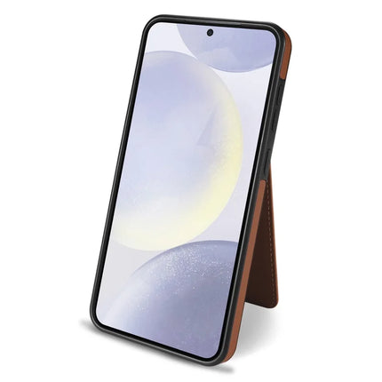 For Samsung Galaxy A55 5G Case Compatible with MagSafe Detachable Card Holder Kickstand Leather Phone Back Cover