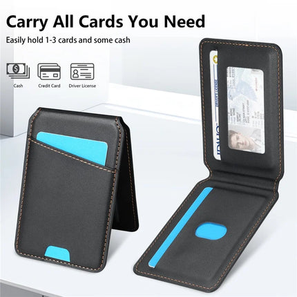 For Samsung Galaxy A55 5G Case Compatible with MagSafe Detachable Card Holder Kickstand Leather Phone Back Cover