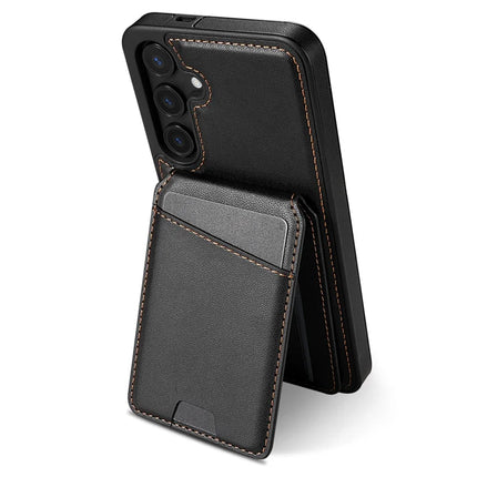 For Samsung Galaxy A16 4G / 5G Case Compatible with MagSafe Detachable Card Holder Kickstand Leather Phone Back Cover