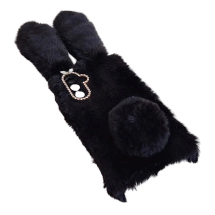 For Samsung Galaxy A36 5G Case Bunny Ears Furry Soft TPU Protective Phone Cover