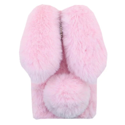 For Samsung Galaxy A36 5G Case Bunny Ears Furry Soft TPU Protective Phone Cover