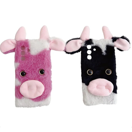 For Samsung Galaxy A36 5G Case Fluffy Cows Ear Soft TPU Protective Phone Cover