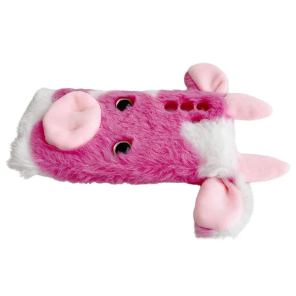 For Samsung Galaxy A56 5G Case Fluffy Cows Ear Soft TPU Protective Phone Cover