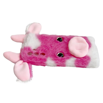 For Samsung Galaxy A56 5G Case Fluffy Cows Ear Soft TPU Protective Phone Cover