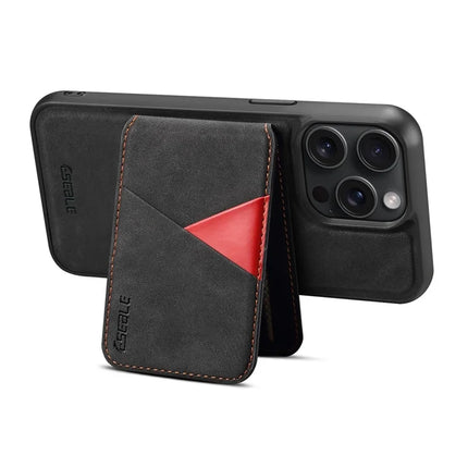 ESEBLE E2 For iPhone 15 Pro Max Magnetic Case RFID Blocking Retro Leather Back Cover with Detachable Card Holder