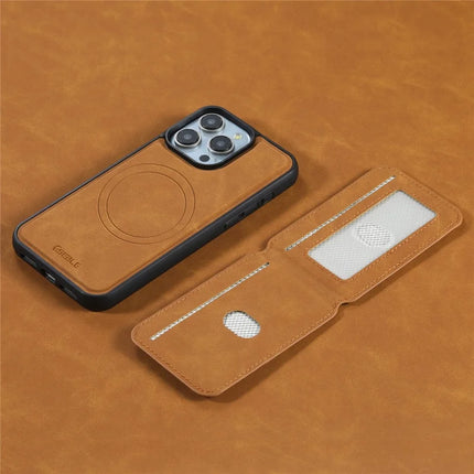 ESEBLE E2 For iPhone 16 Pro Max Magnetic Case RFID Blocking Retro Leather Back Cover with Detachable Card Holder