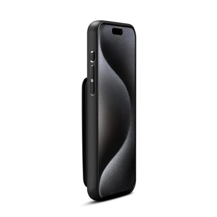 ESEBLE E2 For iPhone 16 Pro Max Magnetic Case RFID Blocking Retro Leather Back Cover with Detachable Card Holder