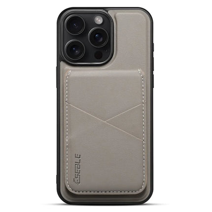 ESEBLE E3 For iPhone 16 Pro Max Magnetic Case with Detachable Card Holder Leather + TPU RFID Blocking Phone Cover
