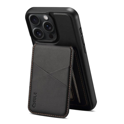 ESEBLE E3 For iPhone 16 Pro Magnetic Case with Detachable Card Holder Leather + TPU RFID Blocking Phone Cover
