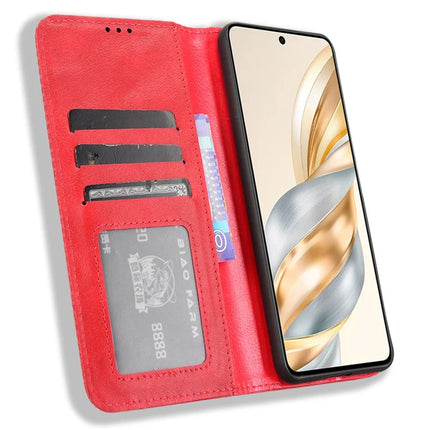 For Honor X9c Smart 5G / X60 5G Leather Case Wallet Stand Retro Texture Phone Cover