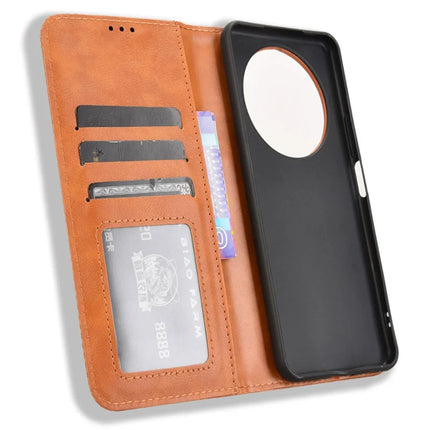 For Honor X9c Smart 5G / X60 5G Leather Case Wallet Stand Retro Texture Phone Cover