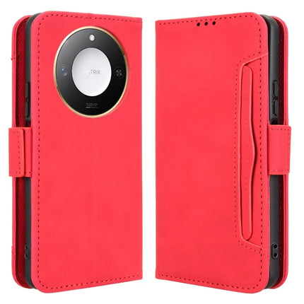For Honor X9c Smart 5G / X60 5G Leather Case Phone Wallet Cover with Multiple Card Slots - Red