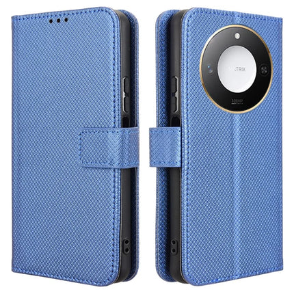 For Honor X60 5G / X9c Smart 5G Case PU Leather Diamond Texture Wallet Phone Cover - Blue