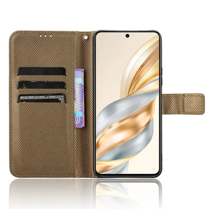 For Honor X60 5G / X9c Smart 5G Case PU Leather Diamond Texture Wallet Phone Cover