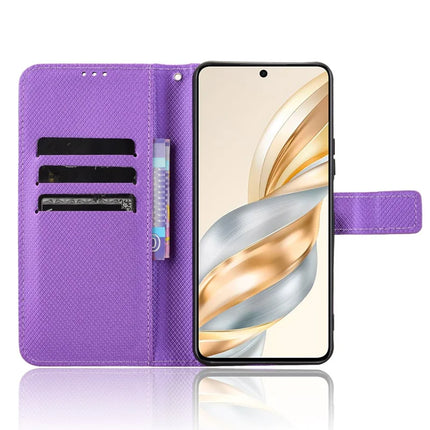 For Honor X60 5G / X9c Smart 5G Case PU Leather Diamond Texture Wallet Phone Cover