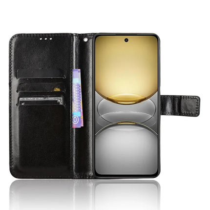 For Realme C75 Case Crazy Horse Texture PU Leather Phone Wallet Cover