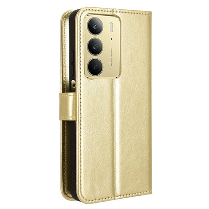 For Realme C75 Case Crazy Horse Texture PU Leather Phone Wallet Cover