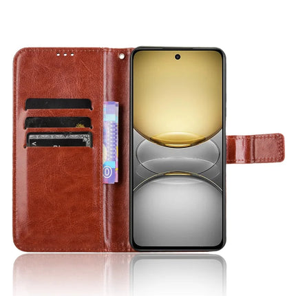 For Realme C75 Case Crazy Horse Texture PU Leather Phone Wallet Cover