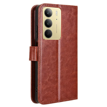 For Realme C75 Case Crazy Horse Texture PU Leather Phone Wallet Cover