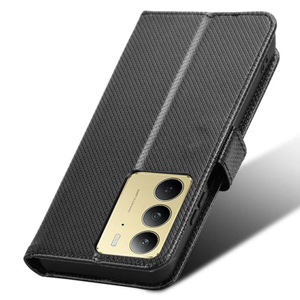 For Realme C75 Case PU Leather Diamond Texture Wallet Phone Cover
