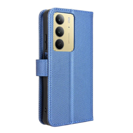 For Realme C75 Case PU Leather Diamond Texture Wallet Phone Cover
