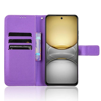 For Realme C75 Case PU Leather Diamond Texture Wallet Phone Cover